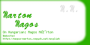 marton magos business card